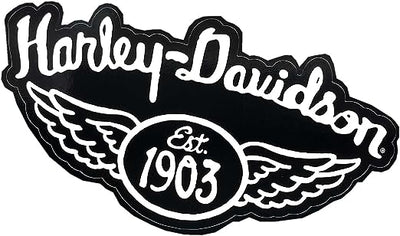 CHROMA 32008 Harley-Davidson Scripted with Vintage 1903 Winged Logo 9x5 Decal