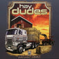 Big Rig Tees "Hay Dudes" Hoodie & T-Shirt - Heather Denim