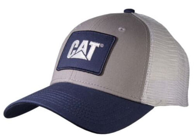 Caterpillar CAT Equipment Navy Blue & Gray Twill Mesh Snapback Mesh Cap/Hat