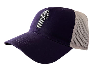 Kenworth Trucks Motors Ladies Purple Unstructered White Mesh Snapback Cap/Hat