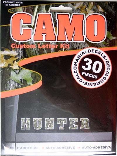 Camo custom letter decal sticker kit real oak tree mossy window vinyl 30 pc. new