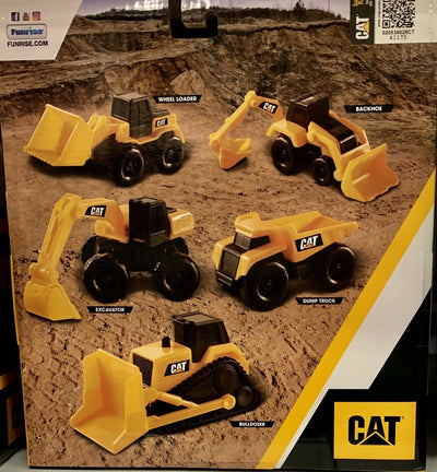 CAT Caterpillar Little Machines 5 Pack Trucks Construction Play Toy