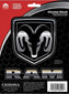 dodge ram head chrome emblem decal sticker badge logo wordmark truck auto NEW 3010