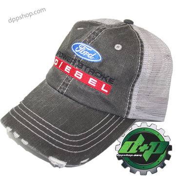 Ford Centered Logo Powerstroke Diesel Ball Cap hat Summer mesh Back