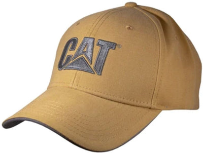 Caterpillar CAT Equipment Structured Brushed Twill Khaki Trucker Cap/Hat