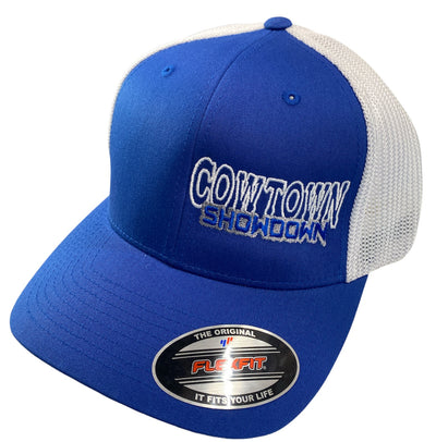 Cowtown Showdown 2022 OSFA FlexFit Embroidered Hat Blue/White