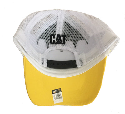 Caterpillar CAT Equipment Men's Black,Yellow & White Mesh Snapback Cap/Hat