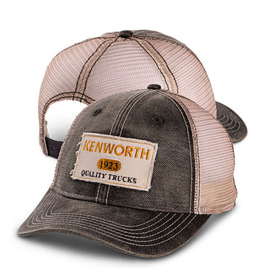 Kenworth Motors Trucks Charcoal Faux Waxy Cotton Patch Snapback Mesh Cap/Hat