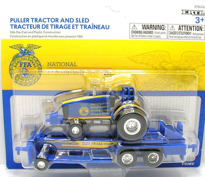 FFA Edition "Living To Serve" Puller Tractor with Sled ERTL 1/64 Scale Die Cast