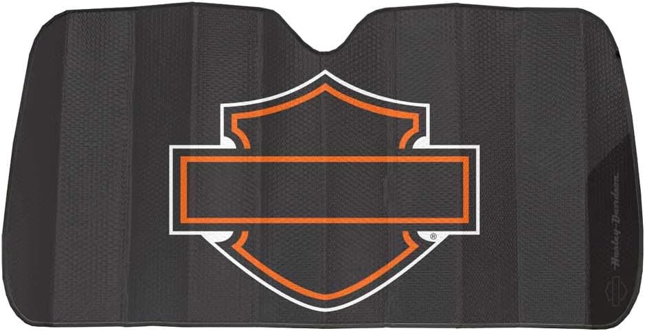 Harley-Davidson Bar & Shield Logo Accordion Auto Sunshade - Matte Black 3948W