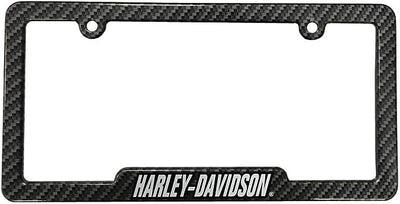 Harley-Davidson Carbon Fiber Look H-D Metal License Plate Frame 42575