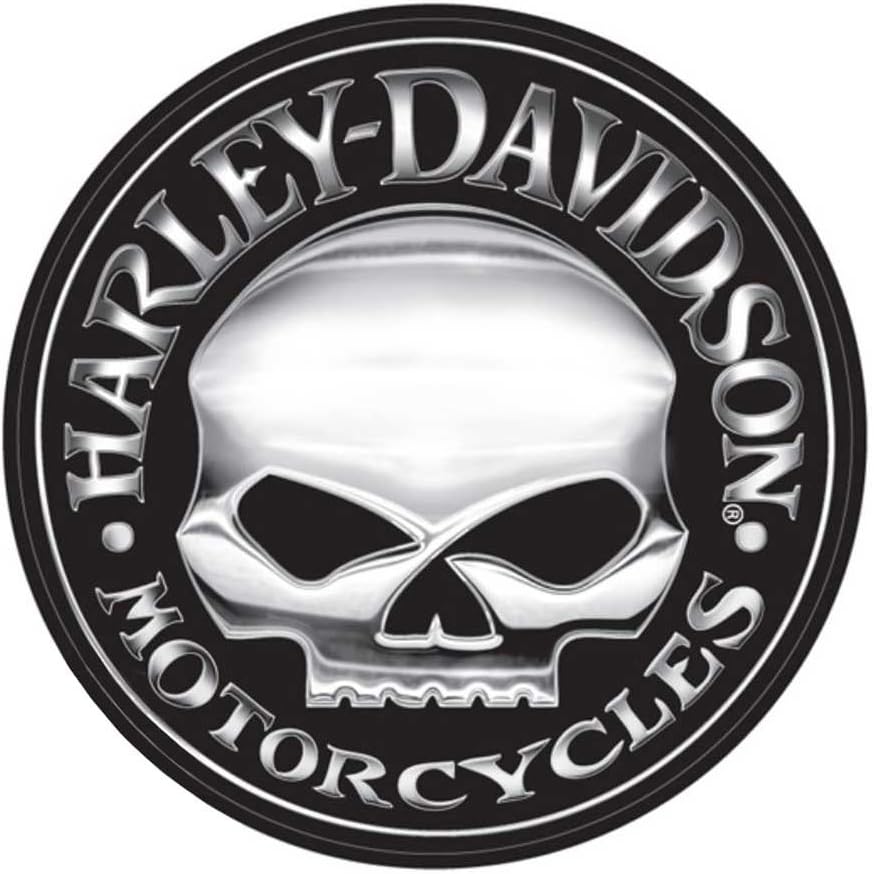 Harley-Davidson Decal, Silver Willie G Skull Logo, X-Large 29 Inch 4331