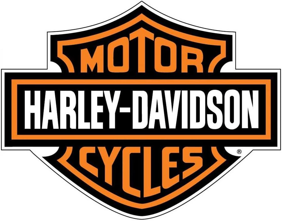 Harley-Davidson Decal, Orange Bar & Shield Logo, X-Large 29 x 37 Inch 4310