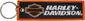 Plasticolor 004522R01 Harley-Davidson Embroidered Woven Key Chain Bar & Shield Logo Text in Black and Orange