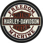 CHROMA CG25116 Harley-Davidson Aged Vintage Freedom Machine Badge 5 Inch Round Decal
