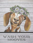 Wash Your Hooves Decorative Metal Tin Sign Made in the USA #2466