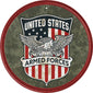 United States Armed Forces Round Decorative Aluminum Sign Made in the USA #2626