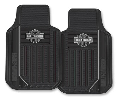 Harley Davidson gray black Floor Mats Elite Series Bar & Shield Logo