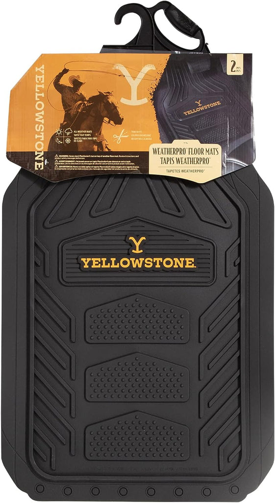 Plasticolor 001453R01 Yellowstone WeatherPro Front Floor Mats Universal Fit for Cars, Pickups and SUVs