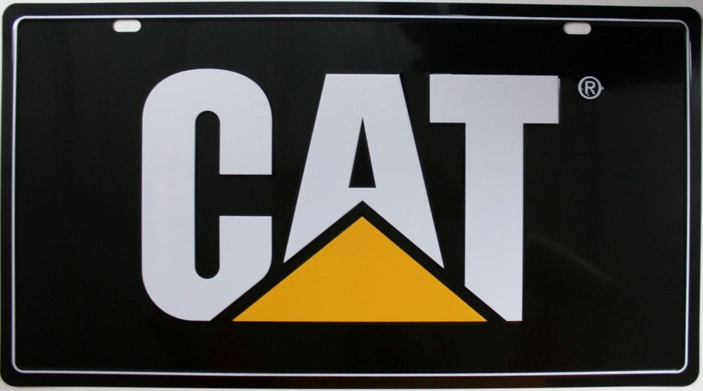 12"x 22" CAT Caterpillar large sign metal License Plate Tag tractor logo display
