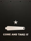 24"x30" Black & White Mud Flap - "Come and Take It" - 3/8" Rubber - Pair