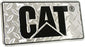 Caterpillar CAT Equipment Silver & Black Diamond Plate Novelty License Plate