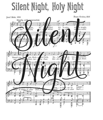 Silent Night 12.5" x 16" Metal Tin Sign - 9308