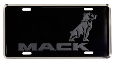 Mack Trucks Bulldog Black & Gray Embossed Aluminum Novelty License Plate
