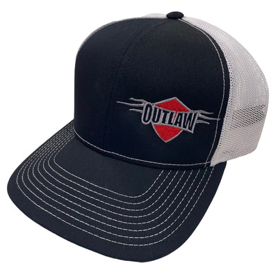 Outlaw Truck and Tractor Pulling Association Black White Mesh Hat