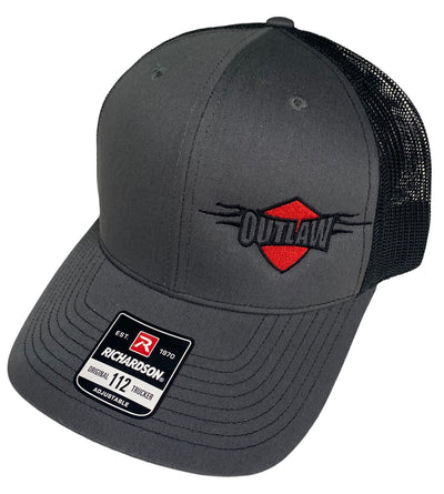 Outlaw Truck and Tractor Pulling Association Charcoal Gray Black Mesh Hat