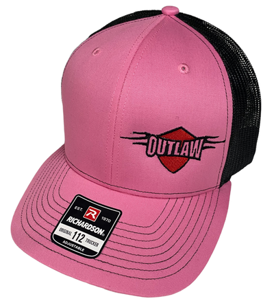 Outlaw Truck and Tractor Pulling Association Richardson 112 Pink Black Mesh Hat