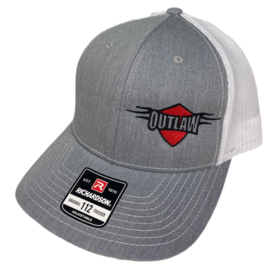 Outlaw Truck and Tractor Pulling Association Denim Gray White Mesh Richardson Hat