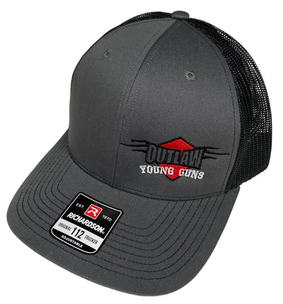 Outlaw Truck and Tractor Pulling Association Young Guns Richardson Charcoal Gray Black Mesh Hat
