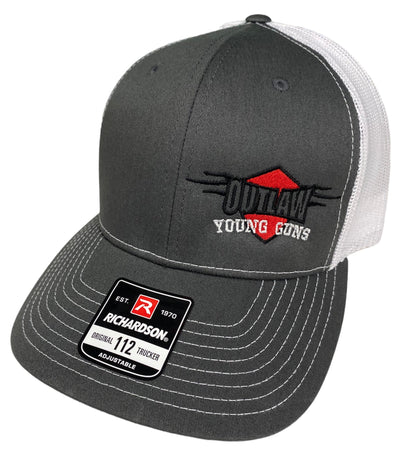 Outlaw Truck and Tractor Pulling Association Young Guns Richardson Charcoal Gray White Mesh Hat
