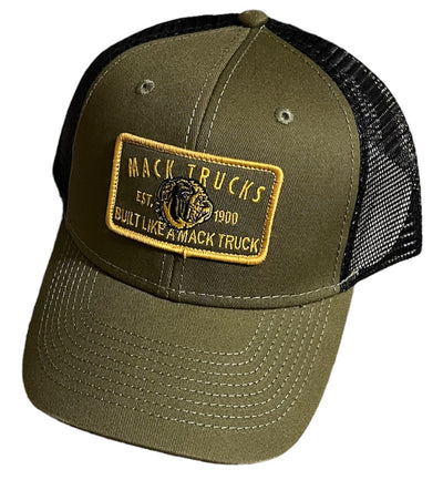 Mack Trucks Olive/Black Mesh Retro Patch Cap/Hat