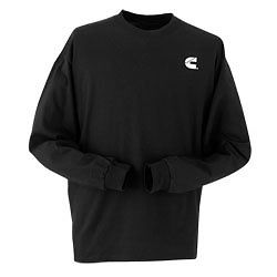 Black Cummins long sleeve tee t shirt men size gear
