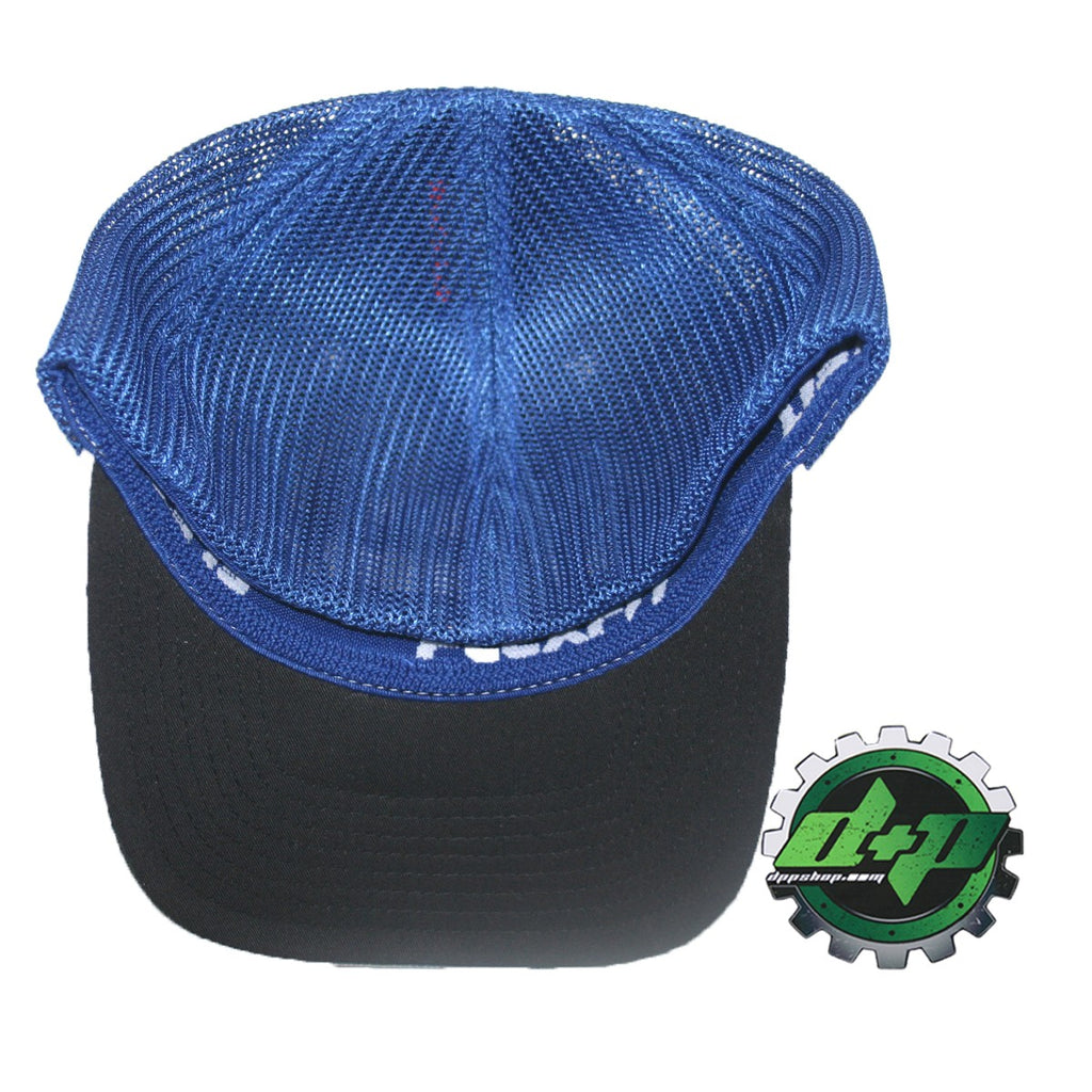 blue ford powerstroke flexfit fitted trucker ball cap hat back diesel gear OSFA