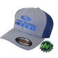 blue ford powerstroke flexfit fitted trucker ball cap hat back diesel gear OSFA