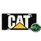 CAT Caterpillar black License Plate KW Tag truck tractor emblem white logo