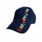 CAT Caterpillar Cap - Navy Blue Red Underbill Kids Paint Splatter Hat