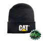 CAT Caterpillar Beanie Stocking cap black w/ logo hat trucker gift toboggan ski