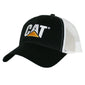 CAT logo Caterpiller Black w/ white summer mesh back hat truck diesel gear cap
