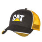 Caterpillar CAT Equipment Black Twill Yellow Mesh w/Mesh Accents Cap/Hat