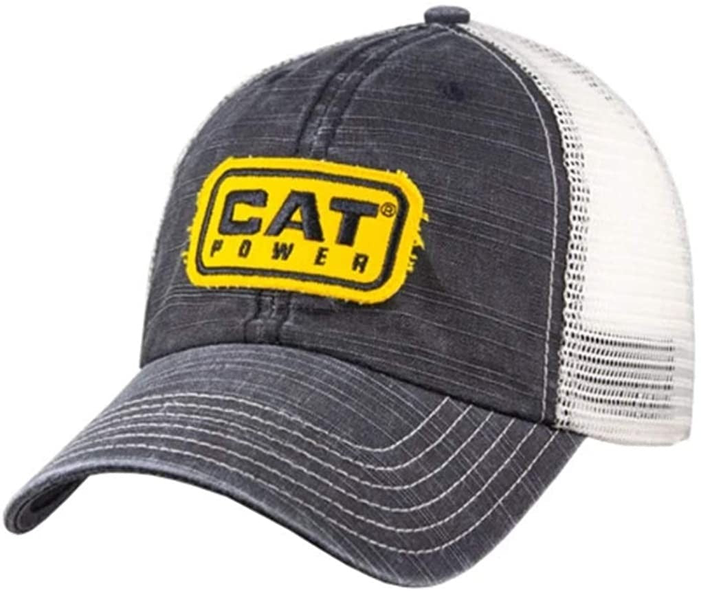 Caterpillar CAT Equipment CAT Power Black & Stone Retro Mesh Snapback Cap/Hat