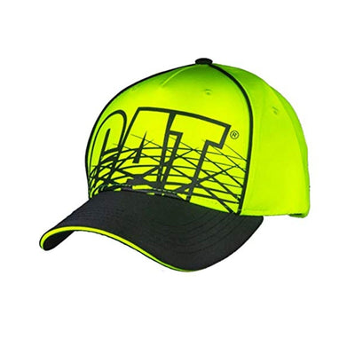Caterpillar CAT Equipment Hi-Vis Yellow & Black Safety Boogie Work Cap/Hat
