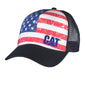 Caterpillar CAT Equipment Star Spangled USA Flag Foam Mesh Trucker Snapback Cap/Hat