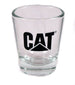 Caterpillar Equipment Clear Glass with Black CAT Logo Shot Glass