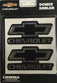 Chevrolet 2 pack truck decal car domed 3D emblem tag chrome adhesive sticker