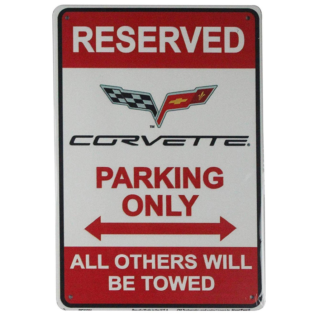 Chevrolet Corvette parking Only -Reserved all others towed