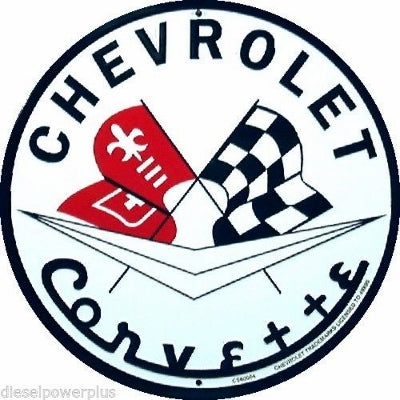 Chevrolet Corvette Round Metal Sign